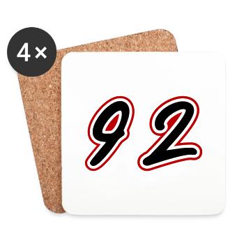 92 Number Symbol - Coasters (set of 4) - white - Front