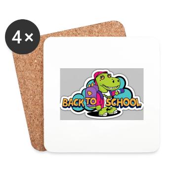 Back to school - Coasters (set of 4) - white - Front