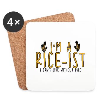 I'm A Rice-ist I Can't Live Without Rice 4 - Untersetzer (4er-Set) - Weiß - Vorne