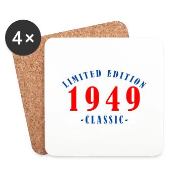 1949 Year of birth - Coasters (set of 4) - white - Front