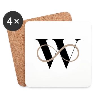 Infinite w Letter - Coasters (set of 4) - white - Front
