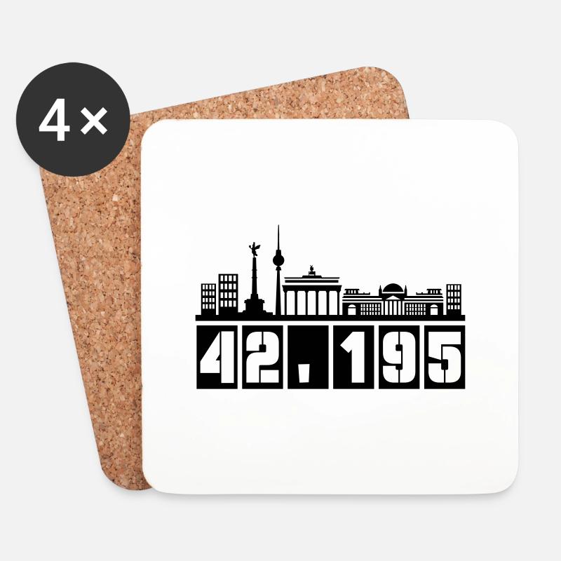 berlin skyline marathon - Untersetzer (4er-Set) - Weiß