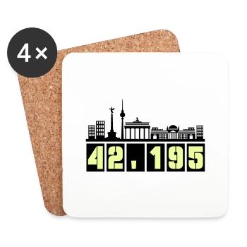 Berlin Skyline Marathon - Coasters (set of 4) - white - Front