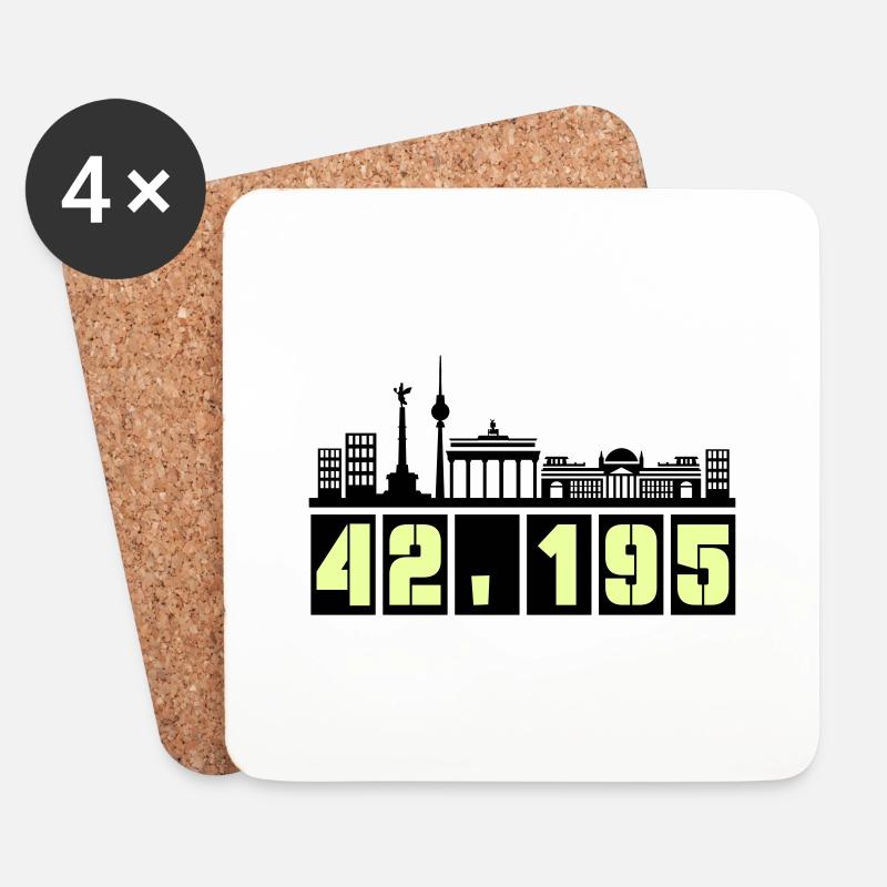 berlin skyline marathon - Untersetzer (4er-Set) - Weiß