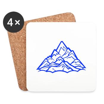 Mountains Mountains - Coasters (set of 4) - white - Front