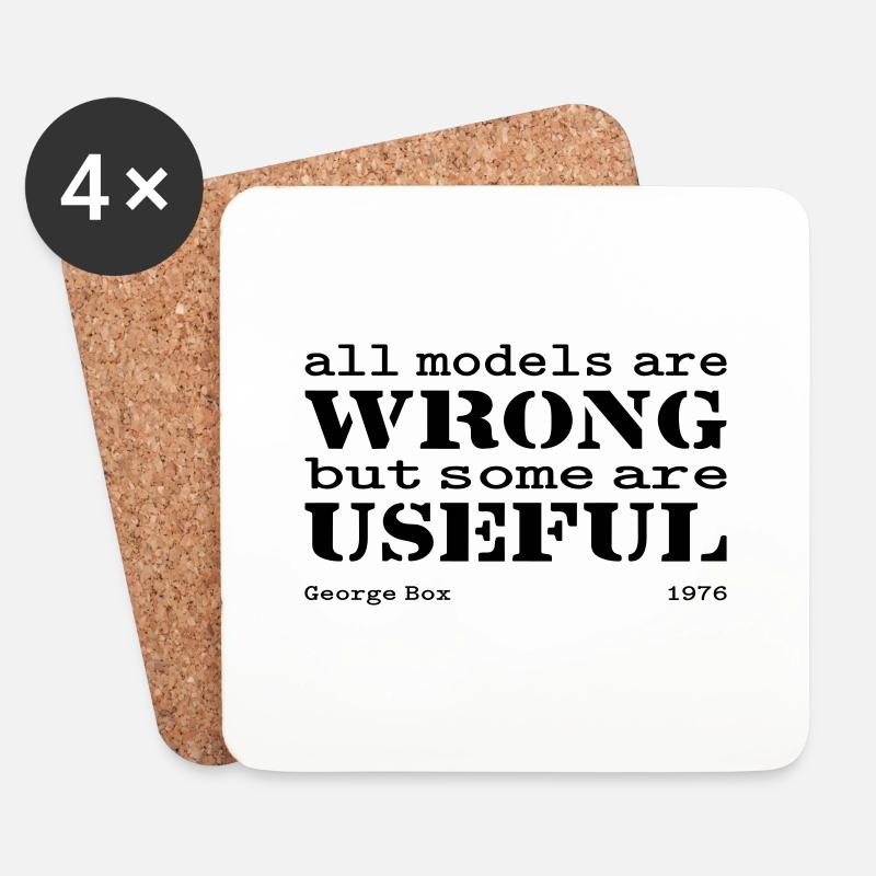Alle Modelle sind falsch, aber einige sind nützlich - Untersetzer (4er-Set) - Weiß
