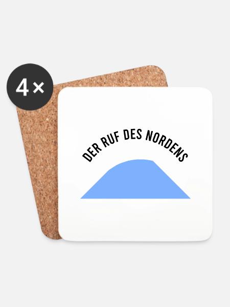 Der Ruf des Nordens - Untersetzer (4er-Set) - Weiß