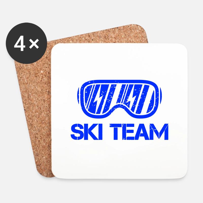 ski team 01 - Untersetzer (4er-Set) - Weiß
