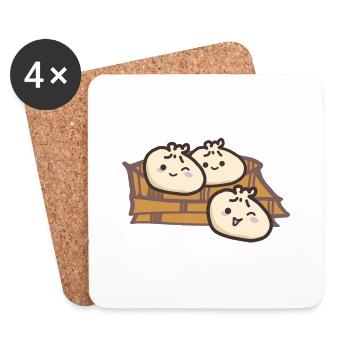 Sweet Asia Dumplings - Coasters (set of 4) - white - Front