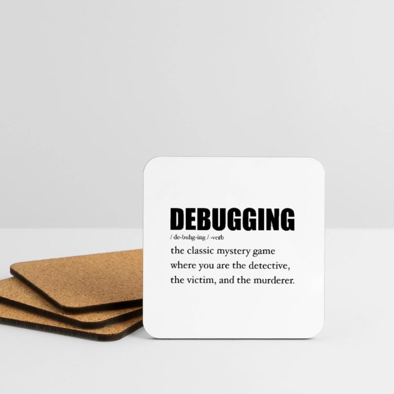 Programmer Debugging Definition Funny IT Developer Coasters (set of 4)