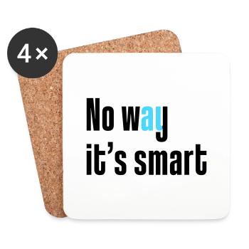 Pas question que ce soit intelligent - Dessous de verre (lot de 4) - blanc - Devant