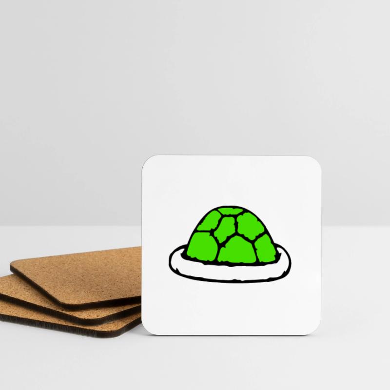 Turtle shell without turtle cute shell Coasters (set of 4)