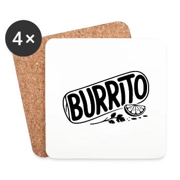 Burrito - Cool Dairy Logo - Coasters (set of 4) - white - Front