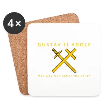 Gustav II Adolf - Coasters (set of 4) - white - Front
