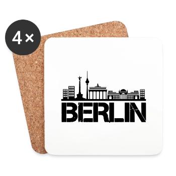 berlin skyline - Untersetzer (4er-Set) - Weiß - Vorne