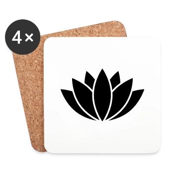 Lotus Flower - Untersetzer (4er-Set) - Weiß - Vorne