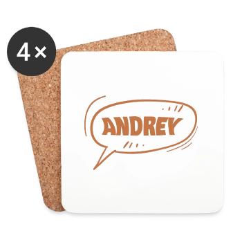 Andreï dans le rôle d’Andreï - Dessous de verre (lot de 4) - blanc - Devant