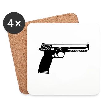 gun - Untersetzer (4er-Set) - Weiß - Vorne