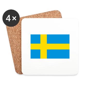 Schweden - Untersetzer (4er-Set) - Weiß - Vorne