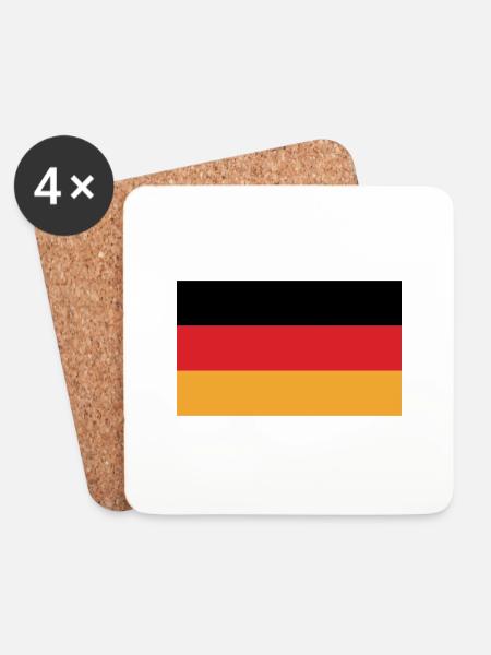 Deutschland - Untersetzer (4er-Set) - Weiß