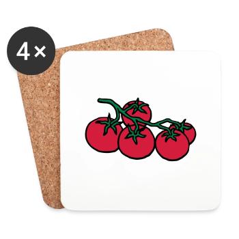 tomaten / tomato - Untersetzer (4er-Set) - Weiß - Vorne