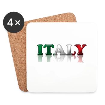 italie - Dessous de verre (lot de 4) - blanc - Devant