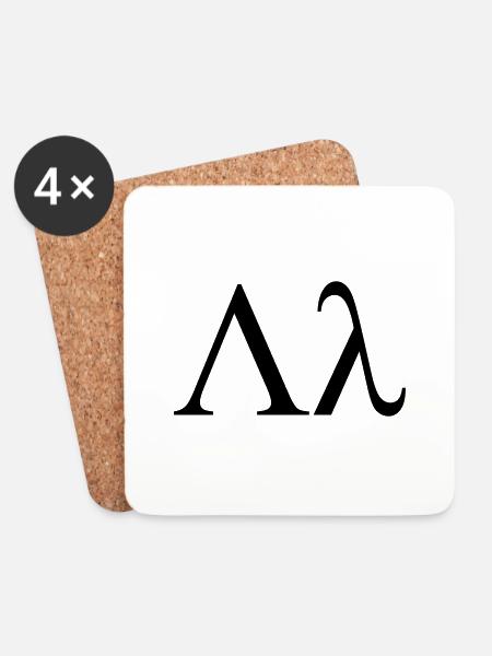 Lambda griechischen Buchstaben Bruderschaft von - Untersetzer (4er-Set) - Weiß