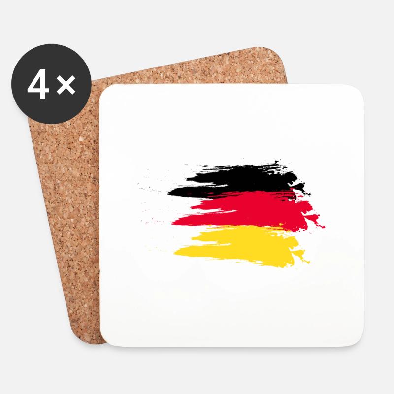 Germany smudge flag - Untersetzer (4er-Set) - Weiß