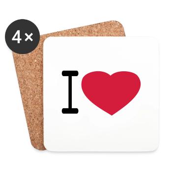 iloveseul - Untersetzer (4er-Set) - Weiß - Vorne