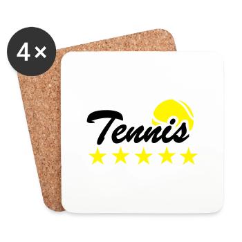 Tennis - Untersetzer (4er-Set) - Weiß - Vorne
