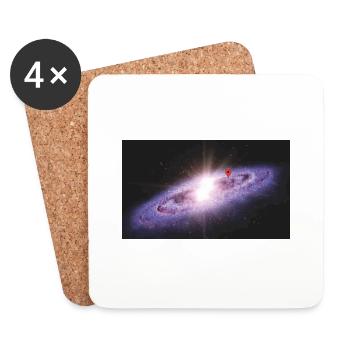 Universum Milchstraße - Untersetzer (4er-Set) - Weiß - Vorne