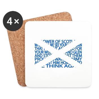 Flower of Scotland - Coasters (set of 4) - white - Front