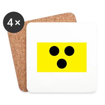 Blindenbinde - Untersetzer (4er-Set) - Weiß - Vorne