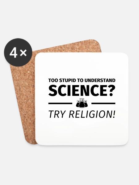 too stupid to understand science - Untersetzer (4er-Set) - Weiß