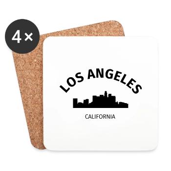 Los Angeles - Untersetzer (4er-Set) - Weiß - Vorne