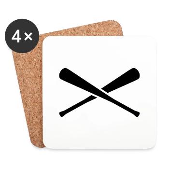 baseball_x_1c - Coasters (set of 4) - white - Front