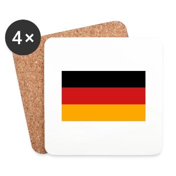 germany flag - Untersetzer (4er-Set) - Weiß - Vorne