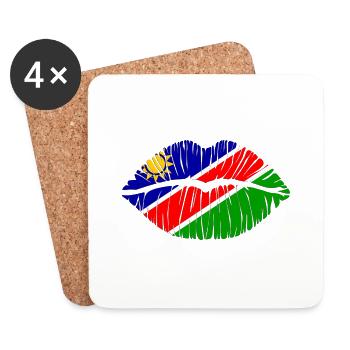 Kuss Namibia - Untersetzer (4er-Set) - Weiß - Vorne