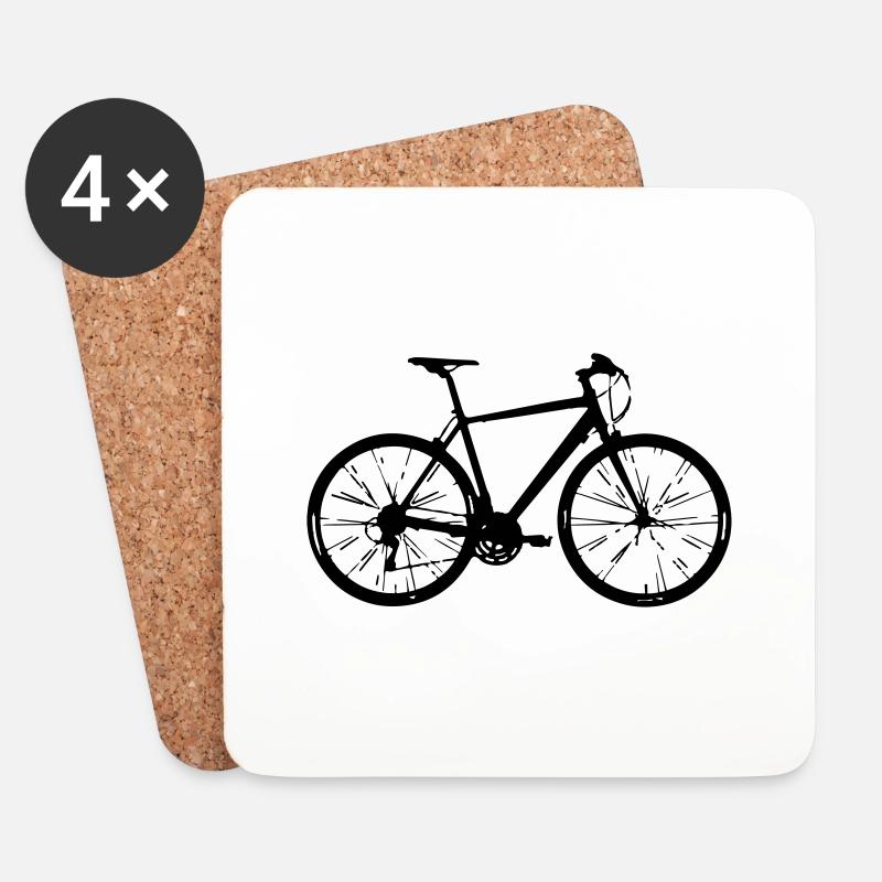 bicycle - Coasters (set of 4) - white