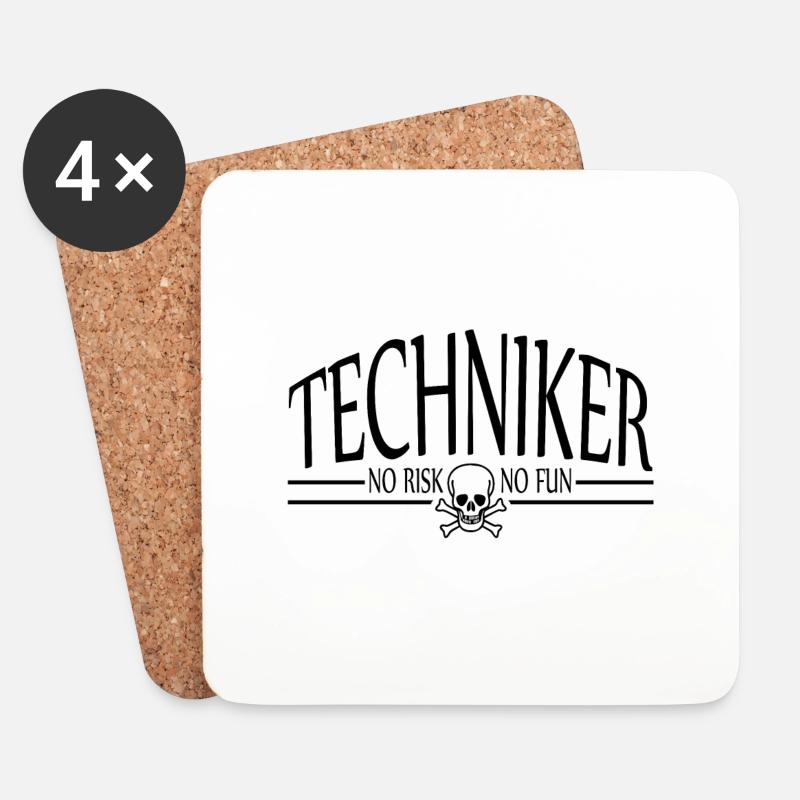 Techniker - Untersetzer (4er-Set) - Weiß