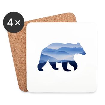 Bear - Coasters (set of 4) - white - Front