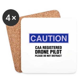 Drone Pilot - Coasters (set of 4) - white - Front