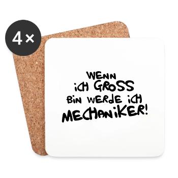 Ich werde Mechaniker! - Untersetzer (4er-Set) - Weiß - Vorne