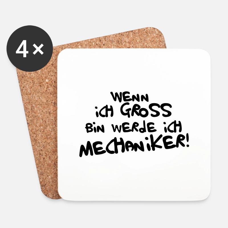 Ich werde Mechaniker! - Untersetzer (4er-Set) - Weiß