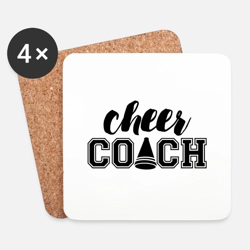 Cheerleader: Cheer Coach - Untersetzer (4er-Set) - Weiß