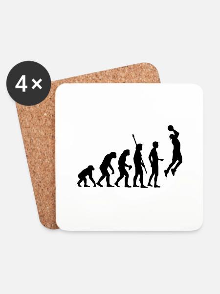 evolution_basketball_b_1c - Coasters (set of 4) - white