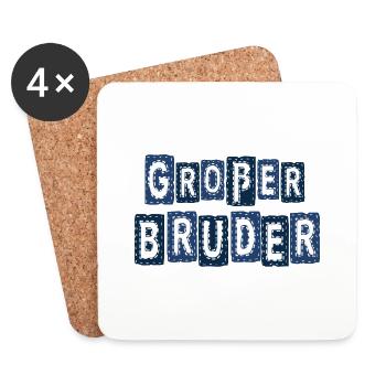 Grand frère - Dessous de verre (lot de 4) - blanc - Devant
