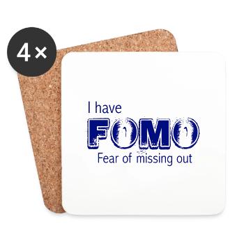 I have FOMO Kryptowährung Geschenkidee Blau - Untersetzer (4er-Set) - Weiß - Vorne