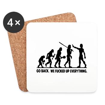 goback - Coasters (set of 4) - white - Front