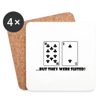 Poker ...but they were suited - Untersetzer (4er-Set) - Weiß - Vorne